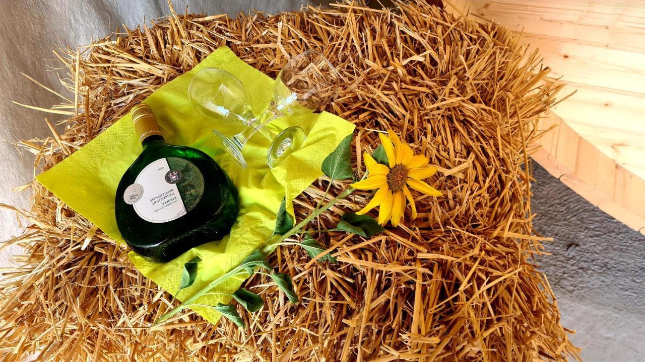 Schlaffass Mit Wellness In Alter Scheune Seinsheim Exterior foto